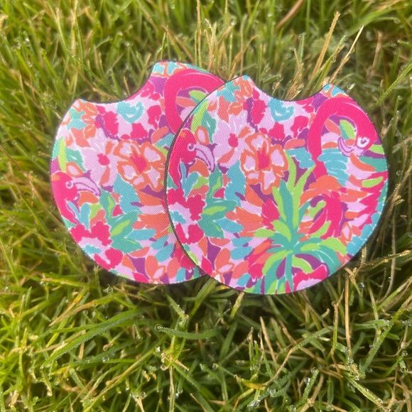 Flamingo Car Coaster Set | Car Accessories - Picture 4 of 11